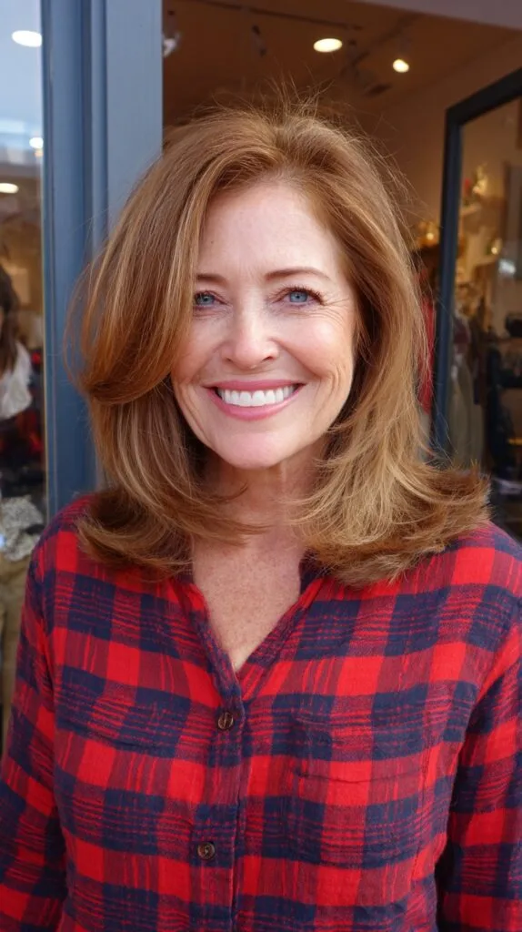 Face-Framing Shoulder-Grazing Layered Lob with Soft Rounded Ends