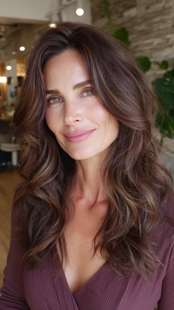 Gorgeous Long Layered Waves with Subtle Highlights