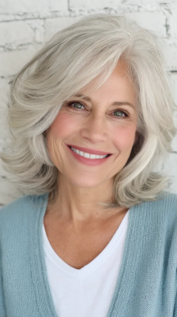 Graceful Feathered Lob with Subtle Volume