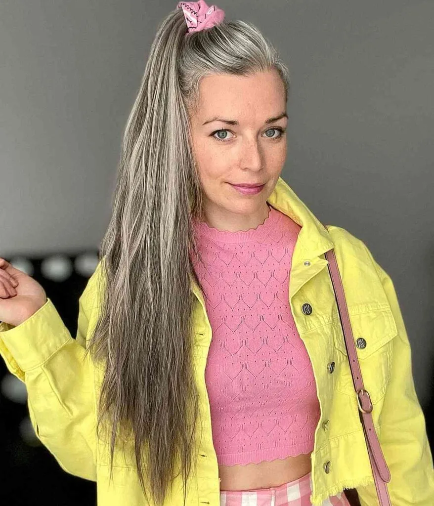High Ponytail for Very Long Hair for women forty and up