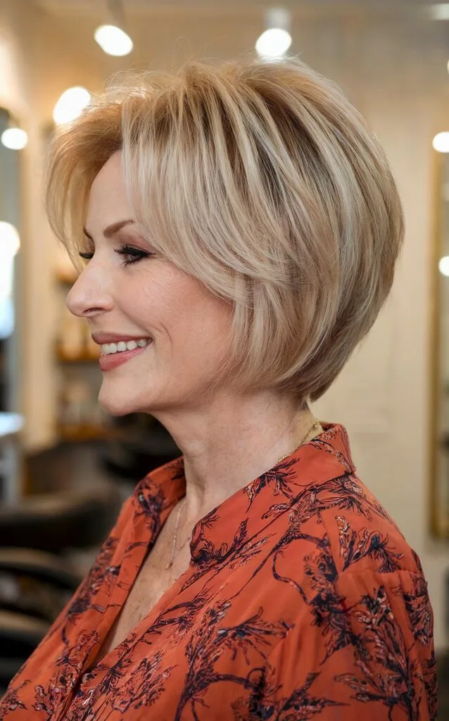layered bob for women over 50