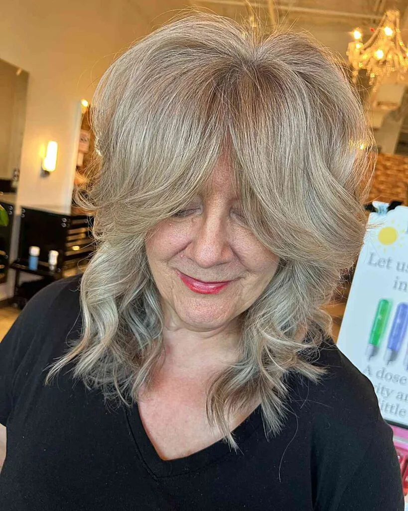 Long Feathered Layers for a Senior Lady