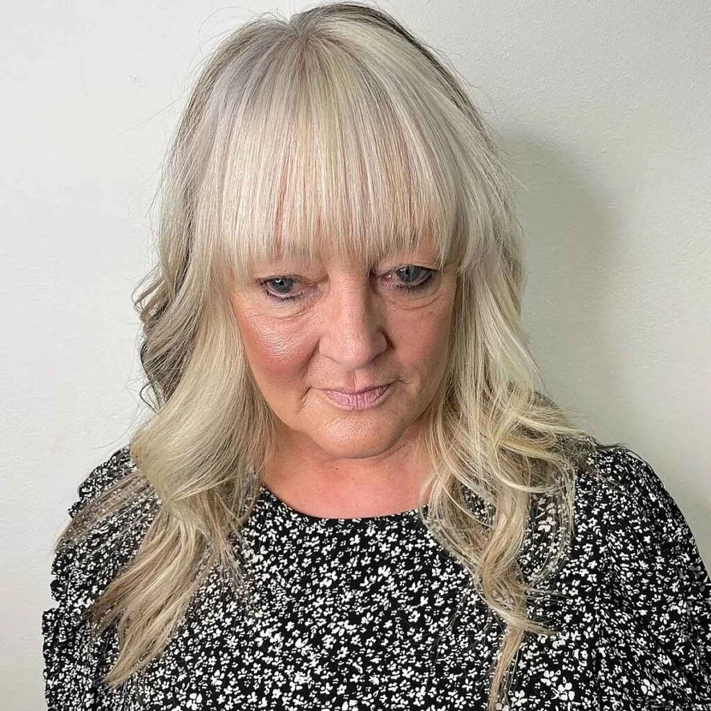 Long Layers and Fringe for a 60-year-old lady