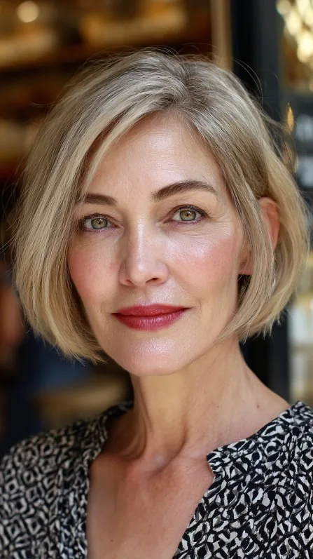 Modern Blunt Bob with Subtle Layers