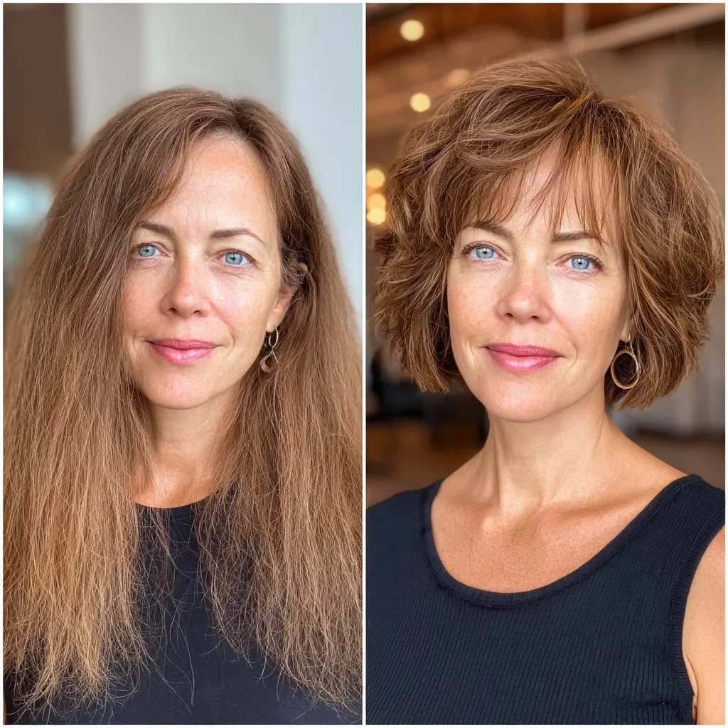 Modern Choppy Bob with Lively Layers