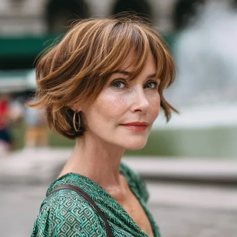 Modern Layered Bob with Soft Bangs