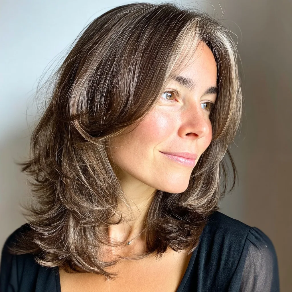 Modern Layered Cut with Soft Face-Framing Bangs