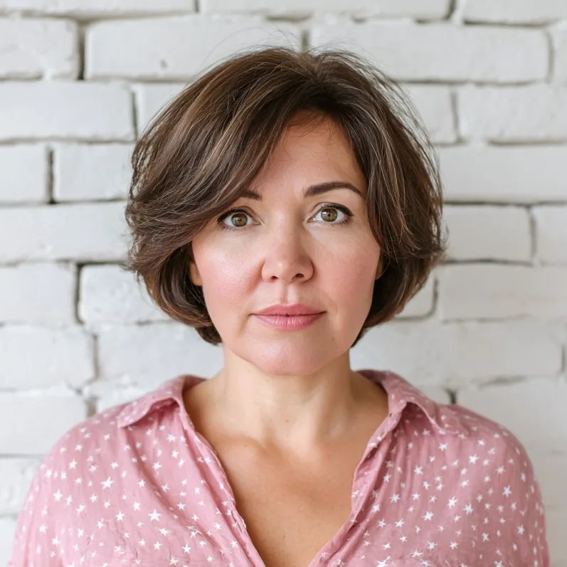 Modern Rounded Bob with Soft Layers