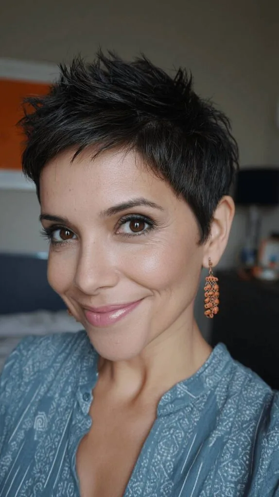 Modern Short Spiky Pixie with Textured Layers