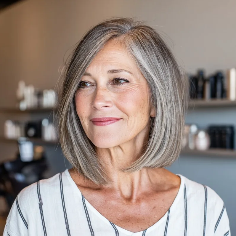 Modern Sleek A-Line Bob with Gentle Layers