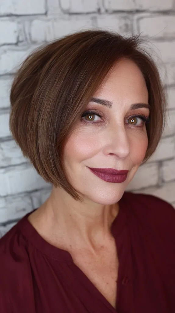 Modern Sleek A-Line Bob with Subtle Balayage