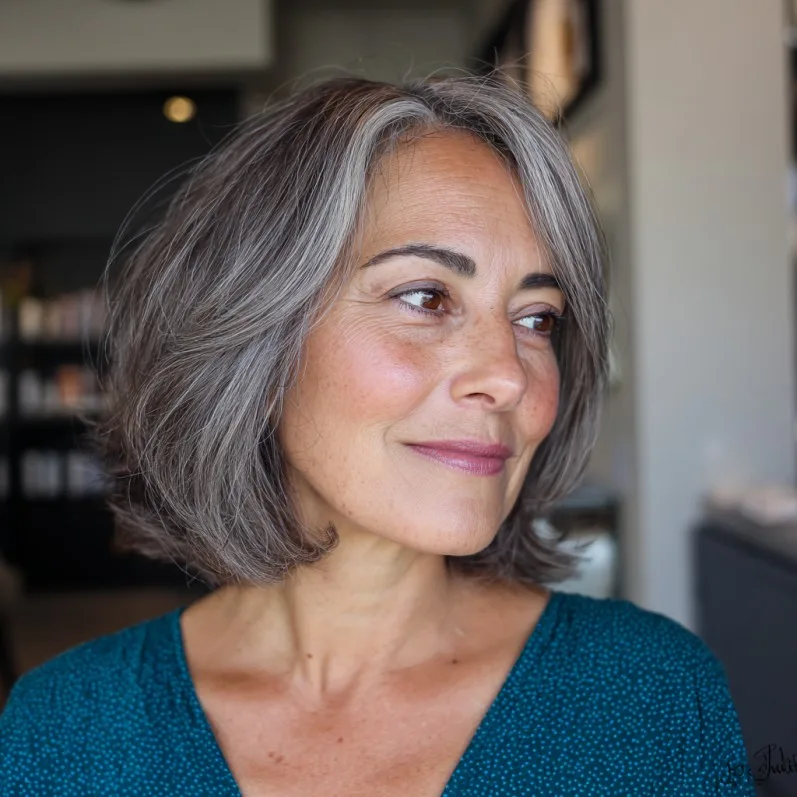 Modern Softly Textured Bob with Subtle Highlights