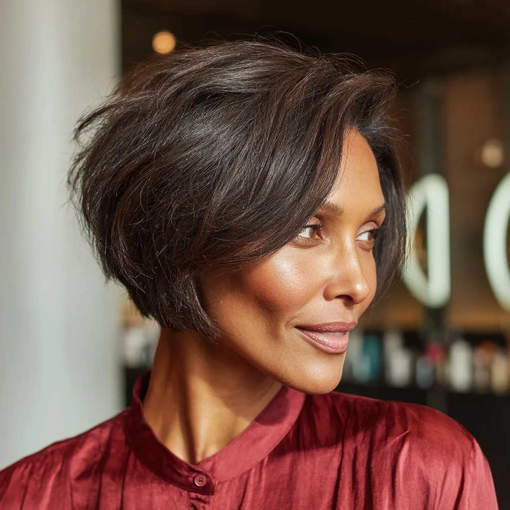 Modern Textured Bob with Subtle Volume