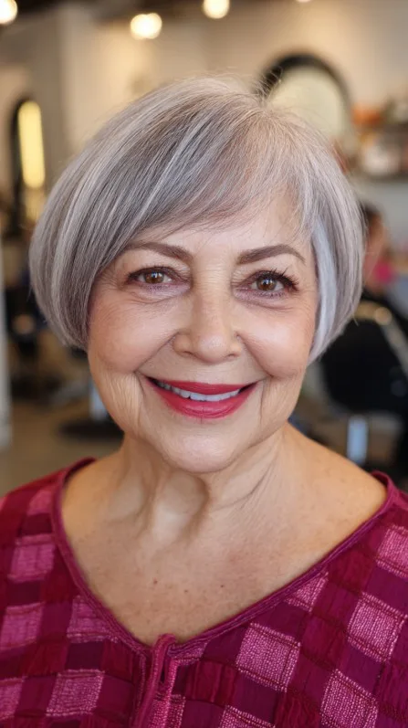 Modern Textured Mushroom Bob with Subtle Fringe