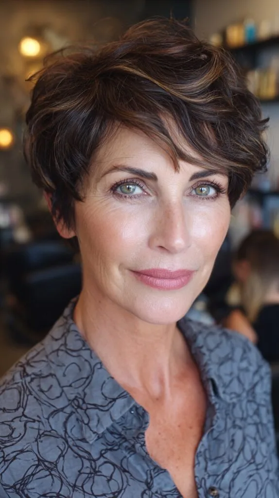 Modern Textured Short Crop with Subtle Highlights