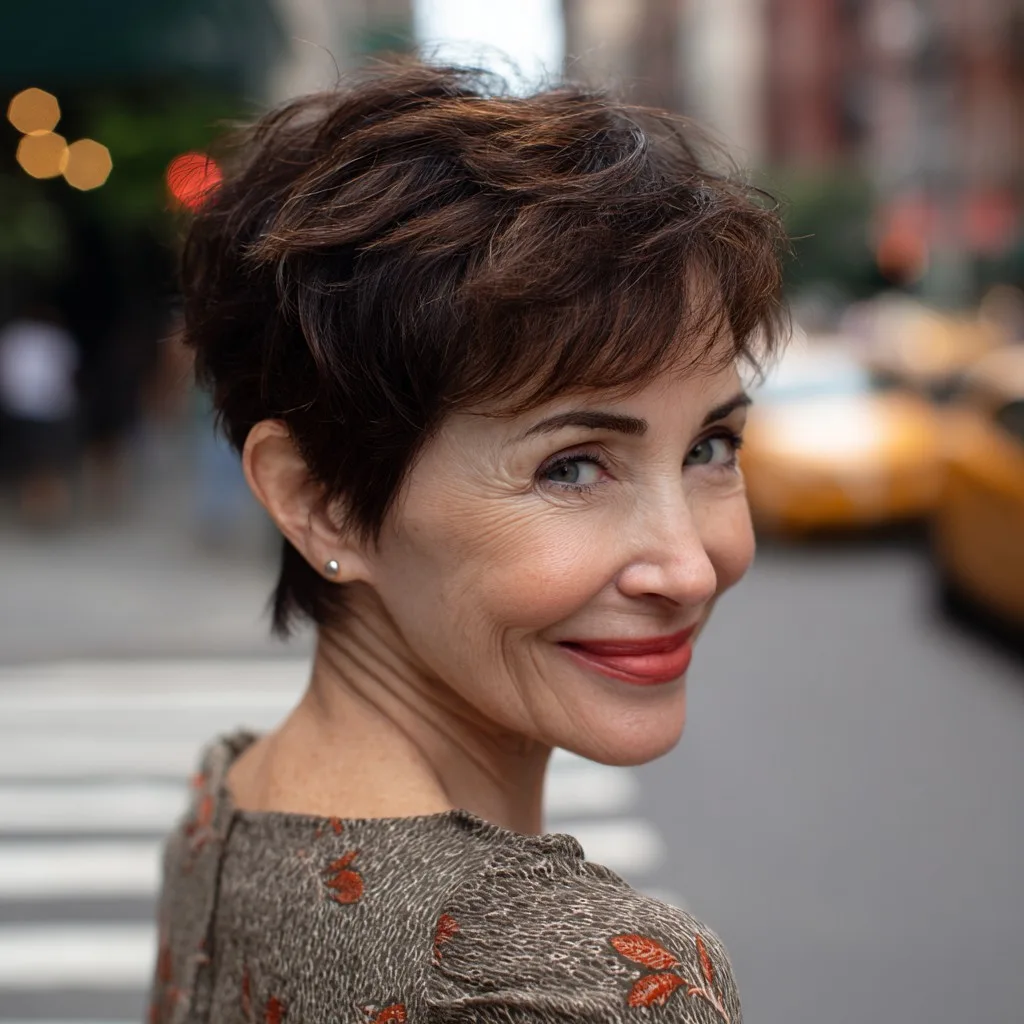 Modern Textured Stacked Pixie Cut with Soft Layers