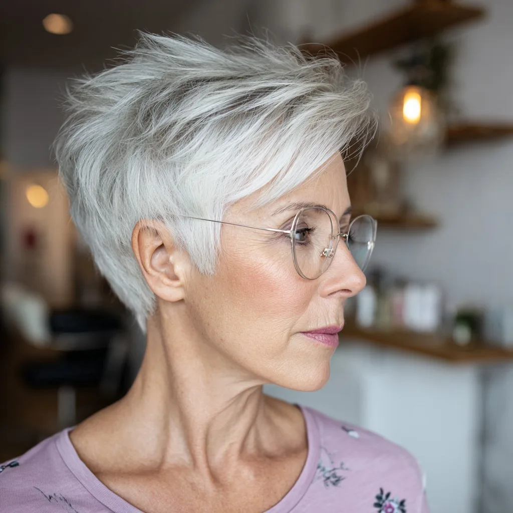 Modern Textured Stacked Pixie with Soft Volume
