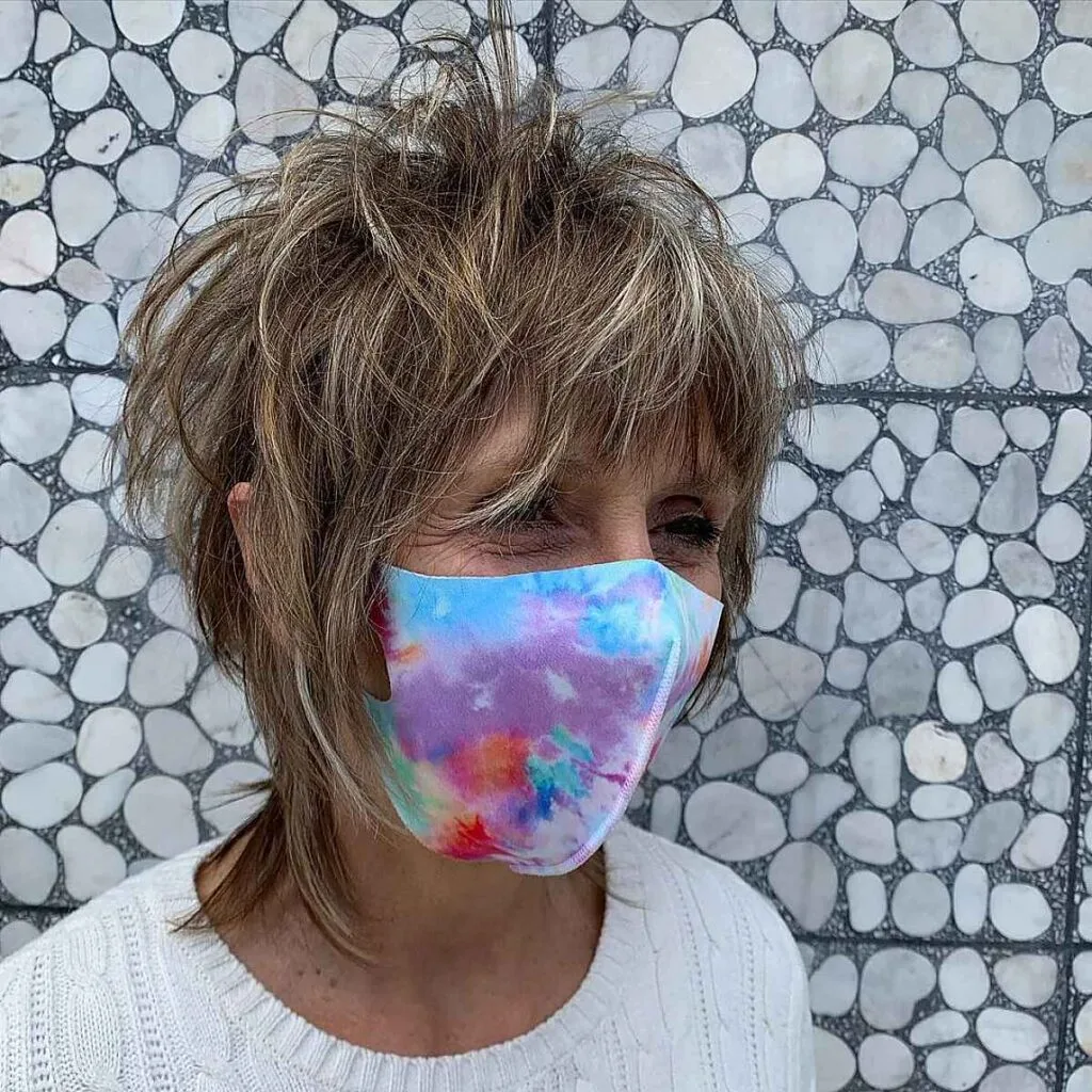 Mullet Pixie Shag Haircut for Women Over 60