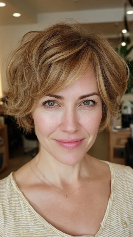 Playful Curly Bob with Effortless Volume