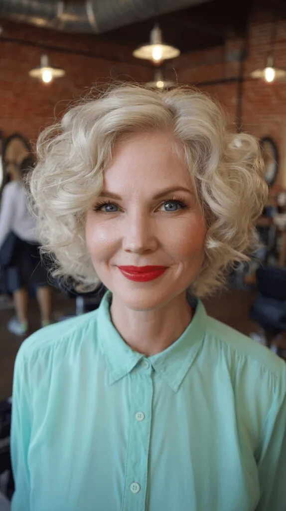 Playful Curly Bob with Soft Volume