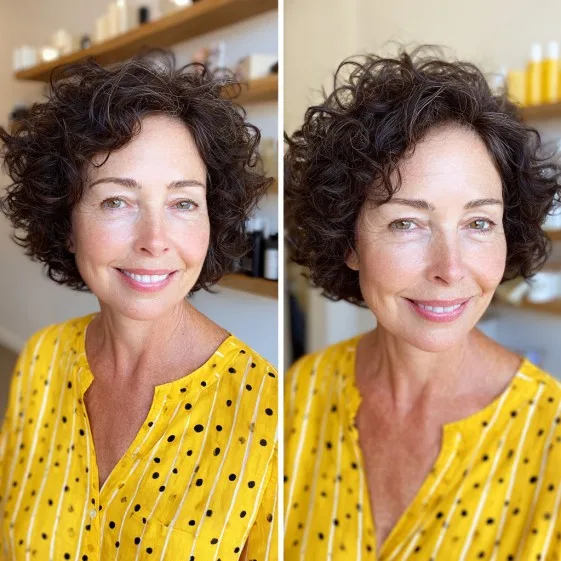 Playful Curly Bob with Texture