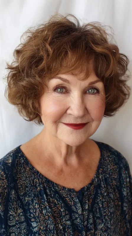 Playful Curly Mushroom Bob with Soft Volume