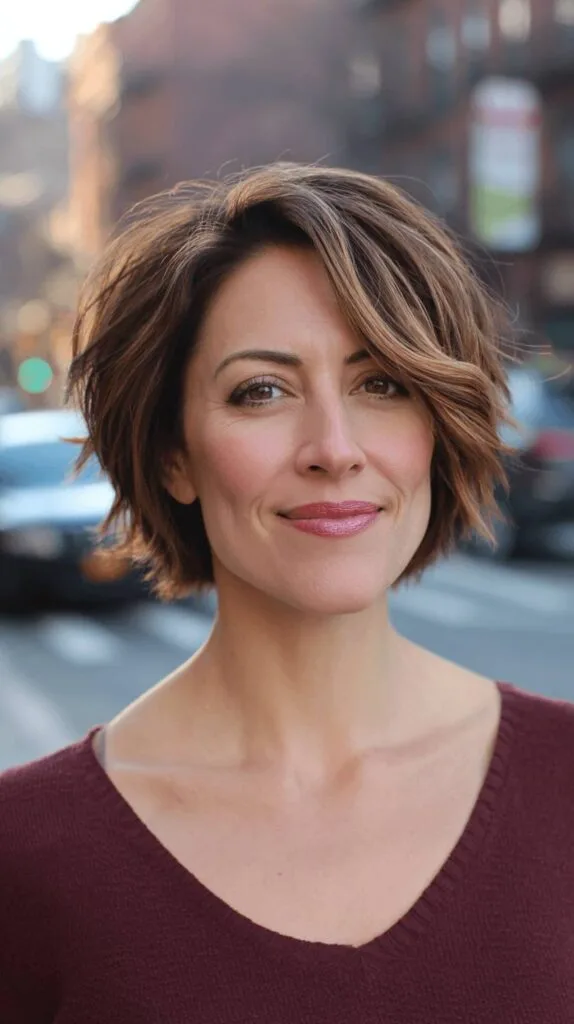Playful Textured Short Bob with Flattering Waves