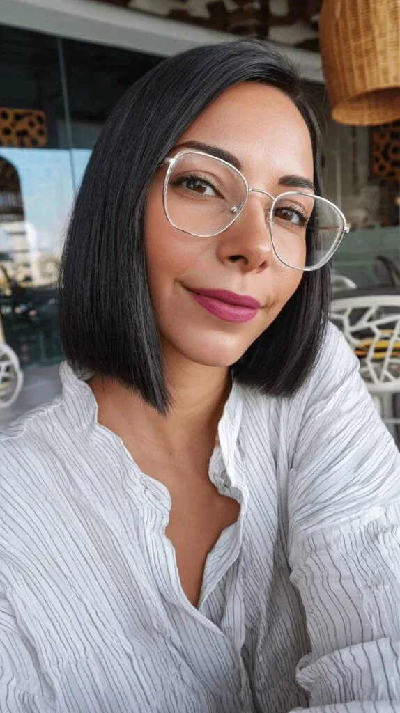 Polished Blunt Bob with Subtle Gloss