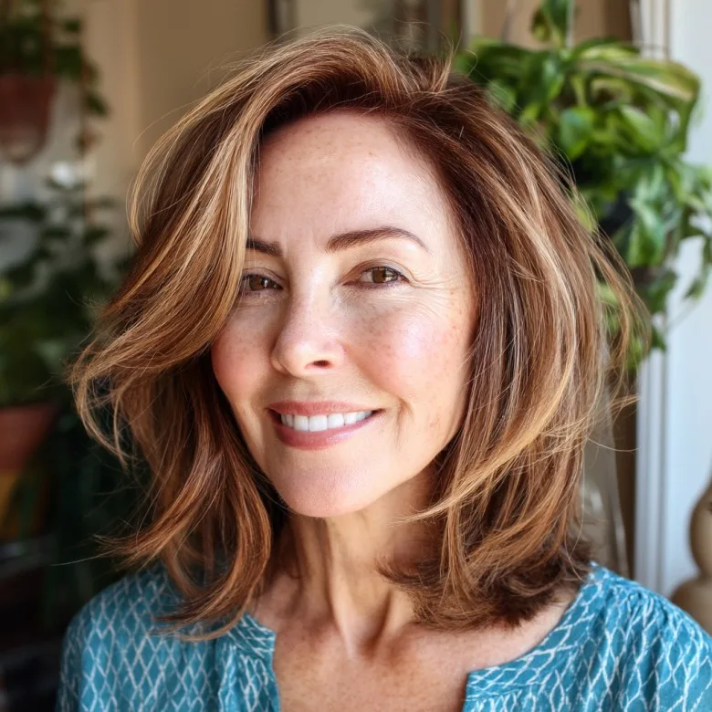 Radiant Layered Bob with Subtle Highlights