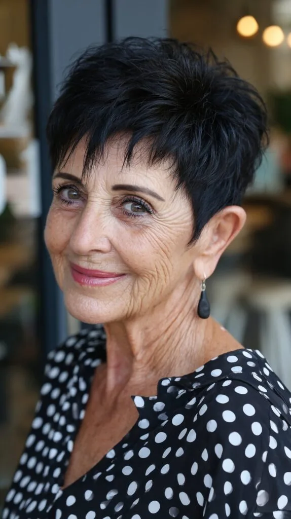 Short Textured Pixie with Lifted Crown and Tapered Nape