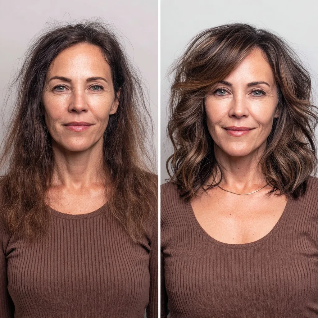 Shoulder-Grazing Waves with Face-Framing Micro-Layers and Root Smudge
