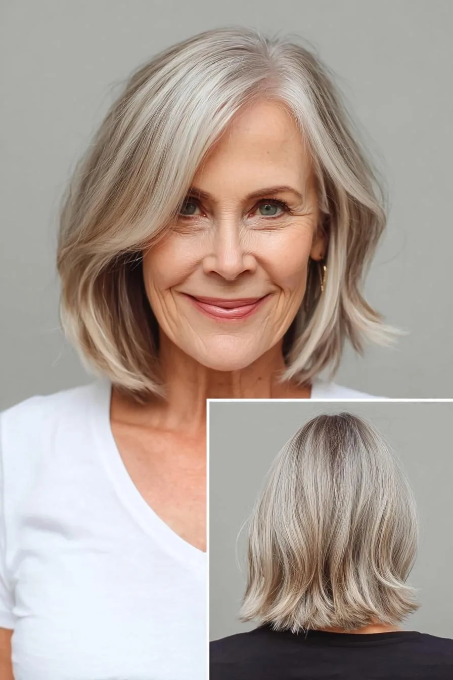 Silver Blonde Bob