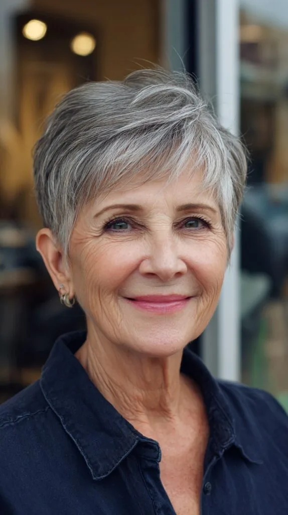 Silver Pixie with Textured Layers