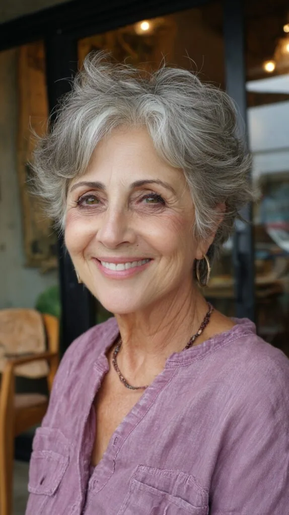 Silver Volumetric Waves with Gentle Tousle