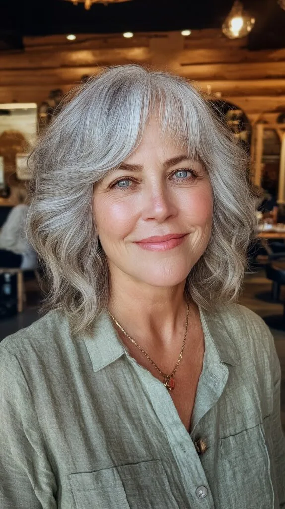 Silver Waves with Soft Tousled Layers