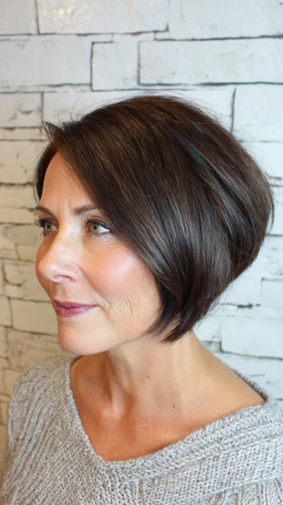 Sleek Angled Bob with Subtle Layering