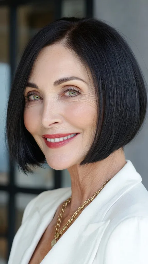Sleek Graduated Chin-Length Bob with Internal Graduation
