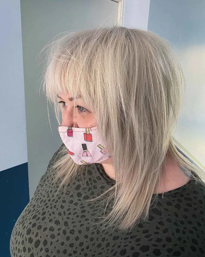 Sleek Shag with Gentle Layers for Older Ladies