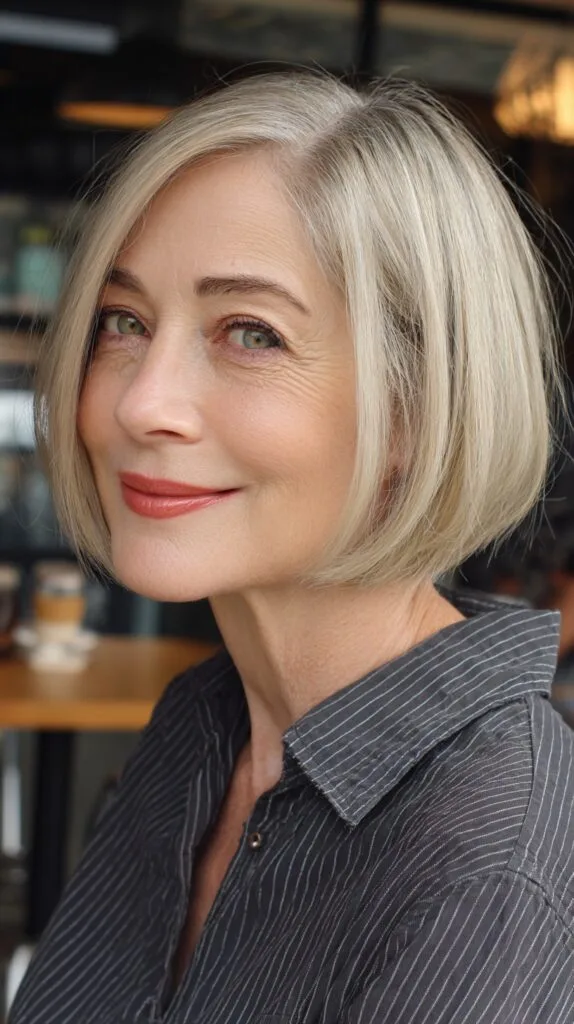 Smooth Silver Bob with Luminous Glow