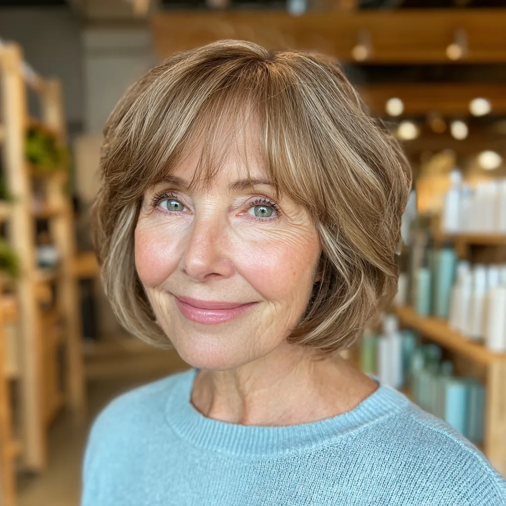 Soft Bronde Bob with Light Layers