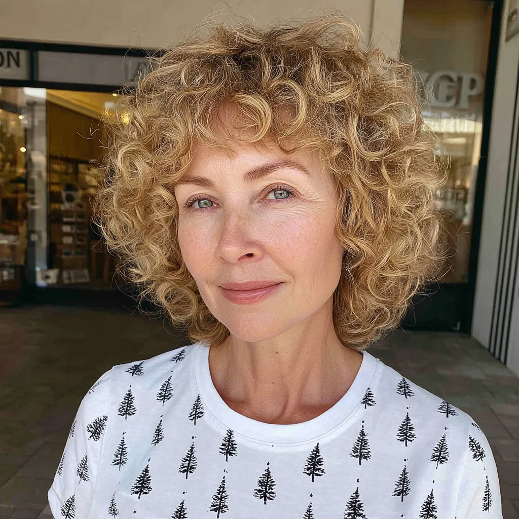 Soft Curly Bob with Defined Layers