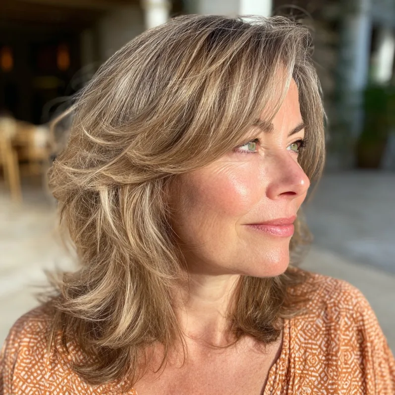 Soft Layered Cut with Natural Highlights
