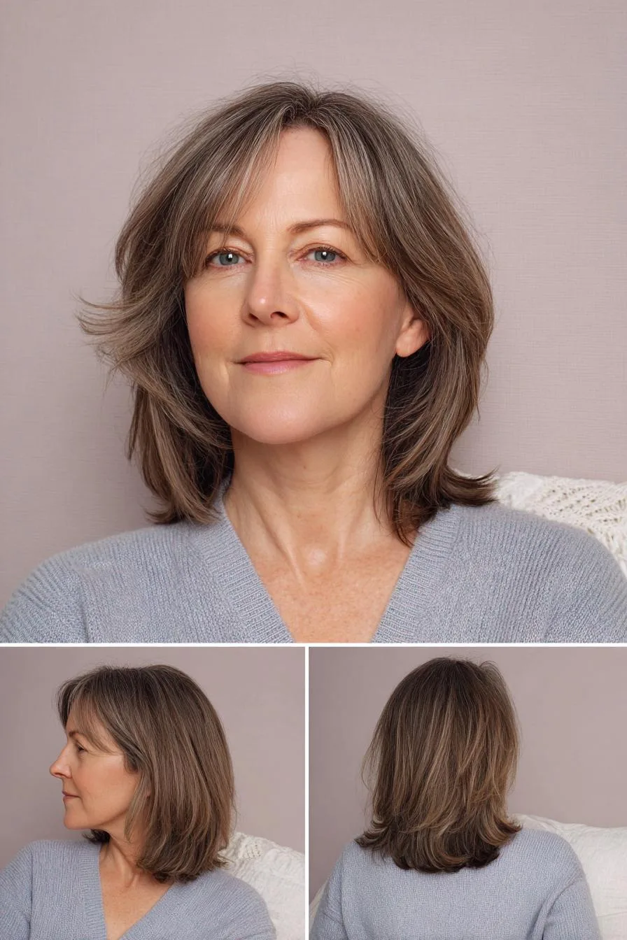 Soft Layered Side Swept Style