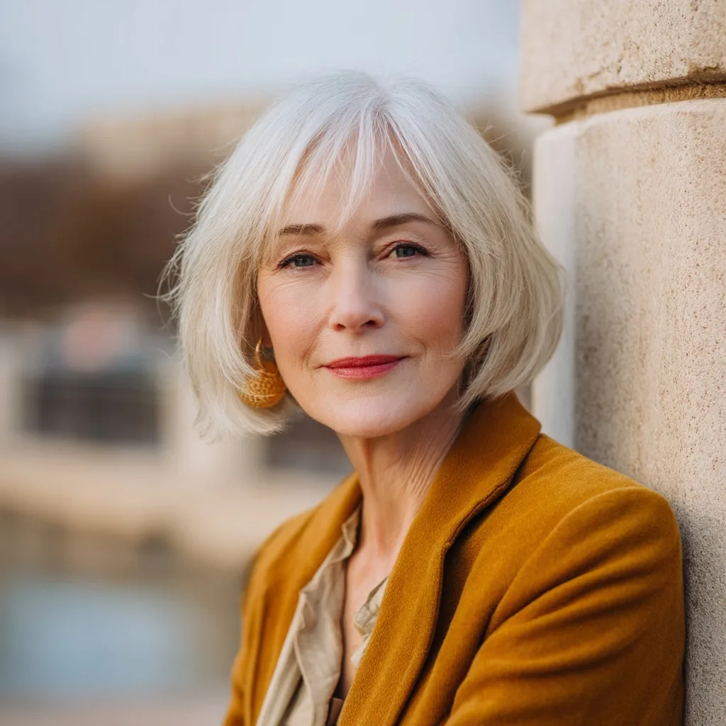 Soft Silver Bob with Subtle Layering