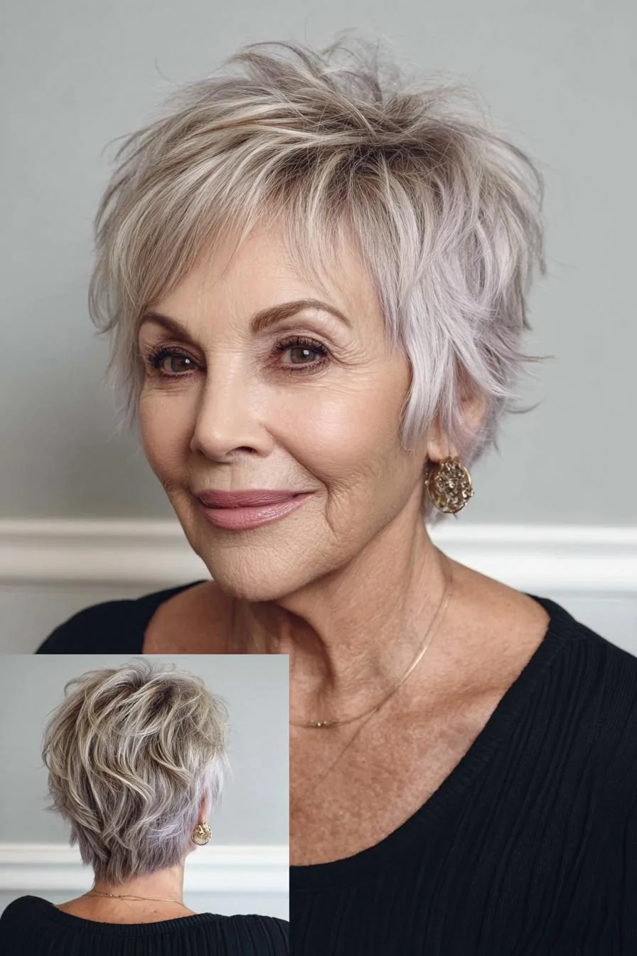 Soft Silver Pixie Layers