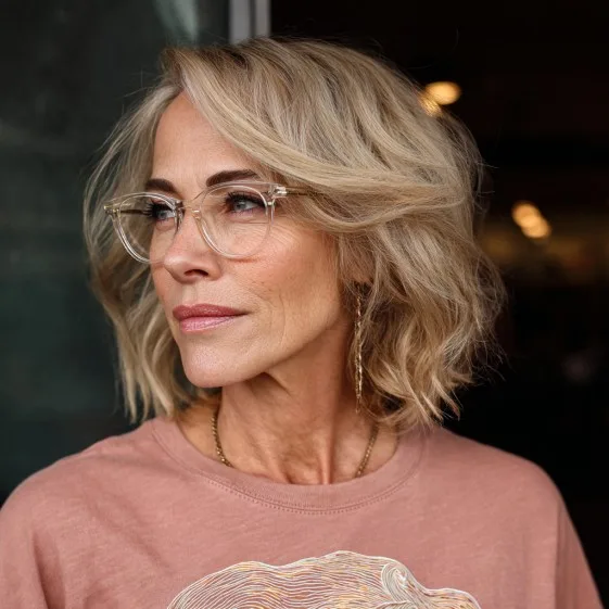 Soft Textured Bob with Subtle Highlights