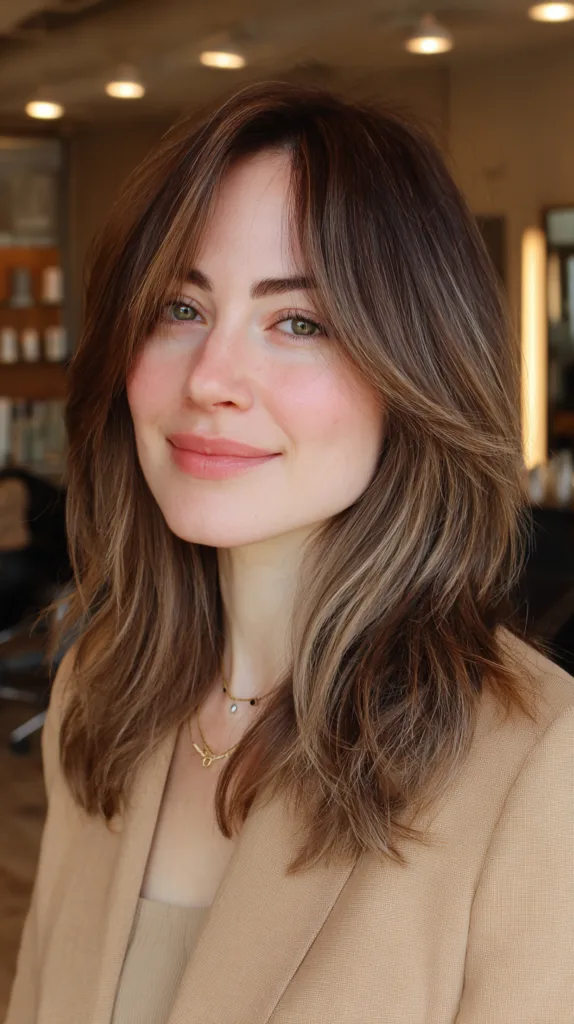 Soft Textured Long Layers with Subtle Highlights