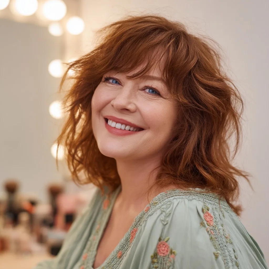 Soft Textured Shag with Wispy Bangs