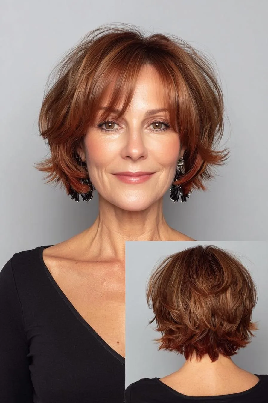 Soft Wavy Layered Bob