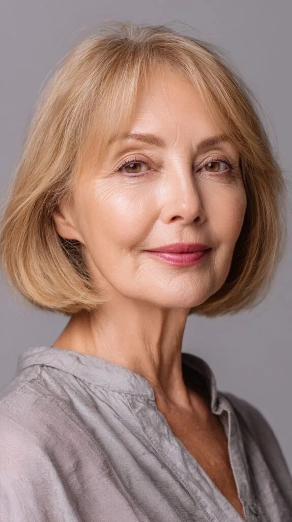 Softly Framed Textured Bob with Subtle Highlights